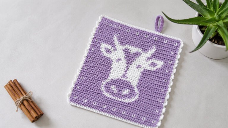 Crochet Cow Potholder