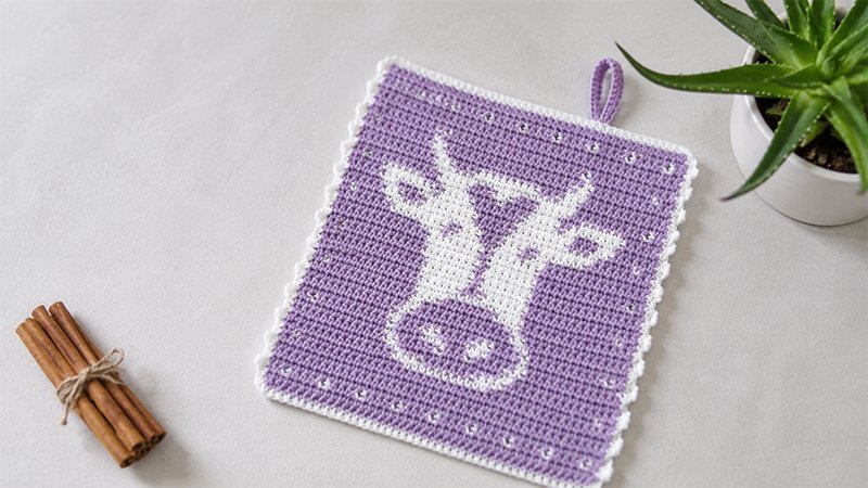 Crochet Cow Potholder