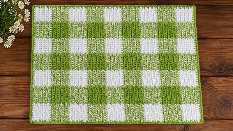 Crochet Gingham Placemat