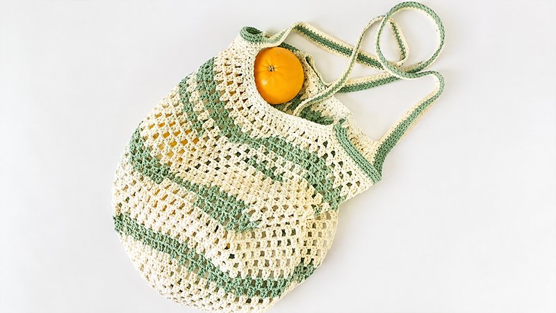 Crochet Granny Hexagon Market Bag