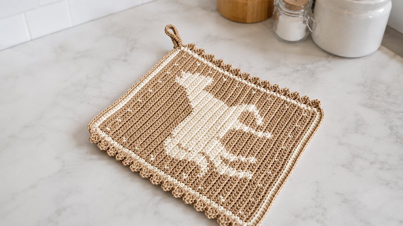 Crochet Horse Potholder