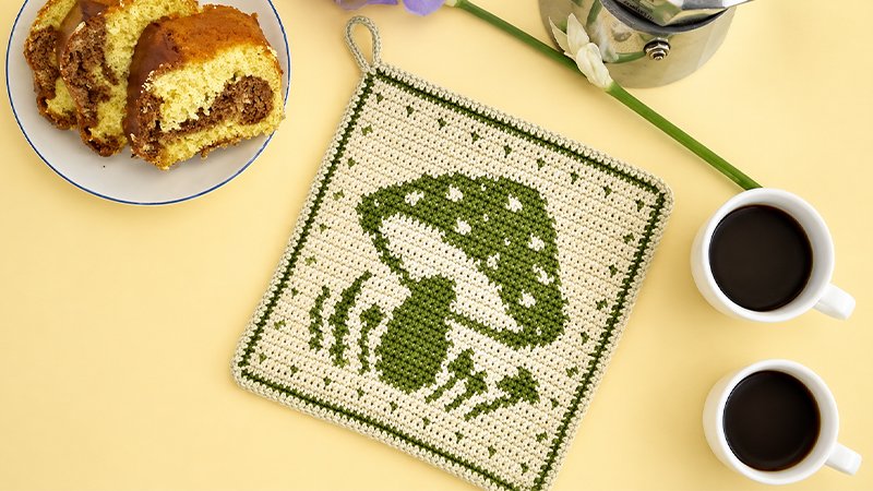 Crochet Mushroom Potholder