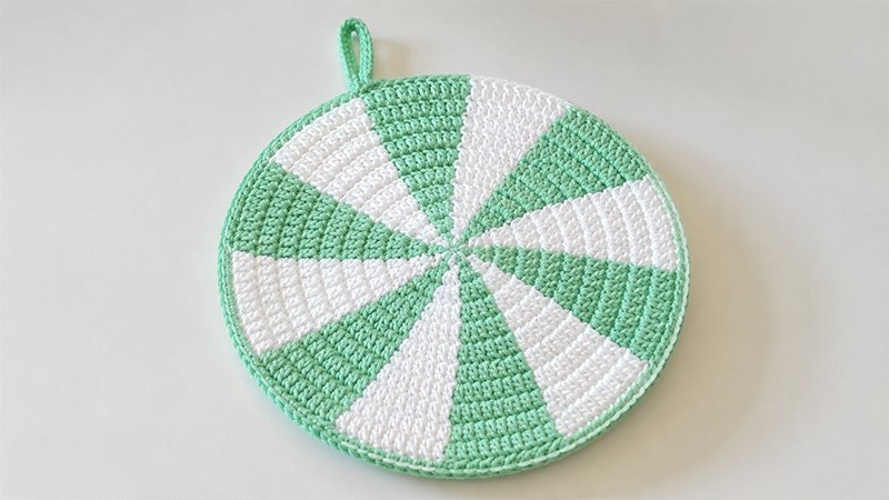 Crochet Peppermint Potholder