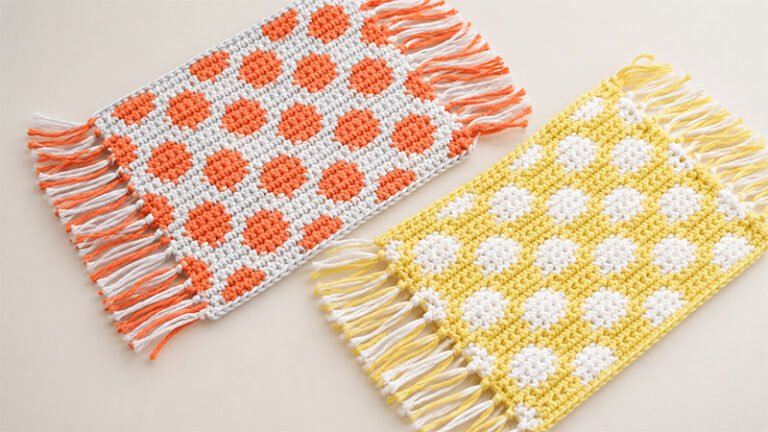 Crochet Polka Dot Mug Rugs