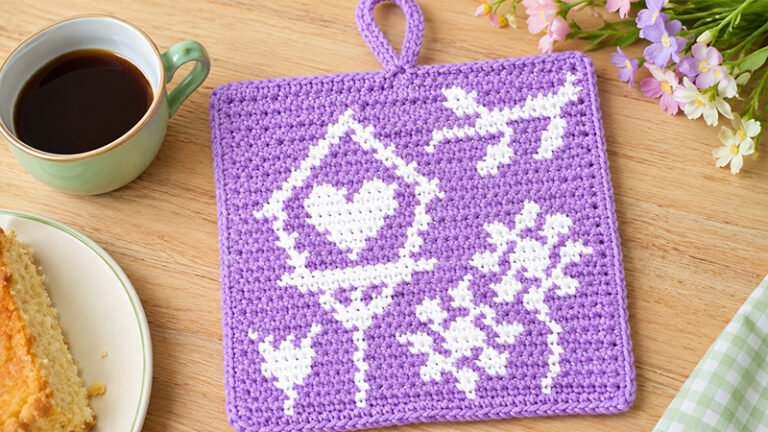 Crochet Spring Garden Potholder