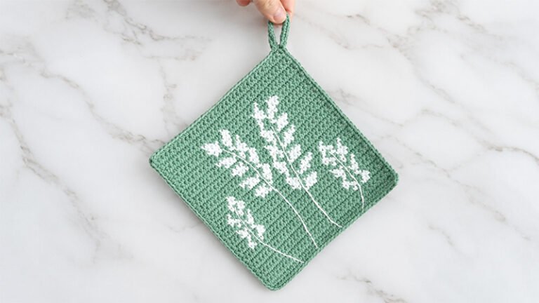 Crochet Wheat Ears Potholder