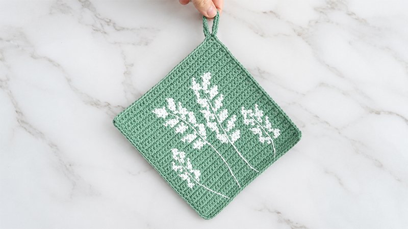 Crochet Wheat Ears Potholder