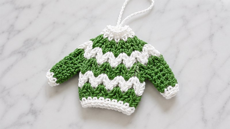 Ugly Christmas Sweater Crochet Ornament