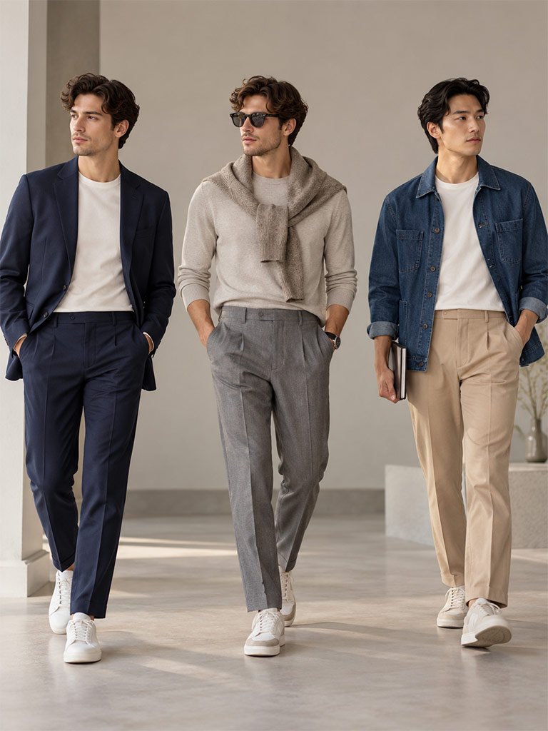 Tailored Trousers and Casual Layering