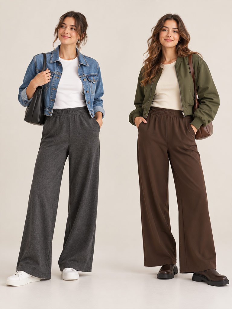 Wide-Leg Trousers and a Cropped Jacket