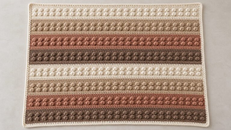 Boho Puff Stripes Blanket