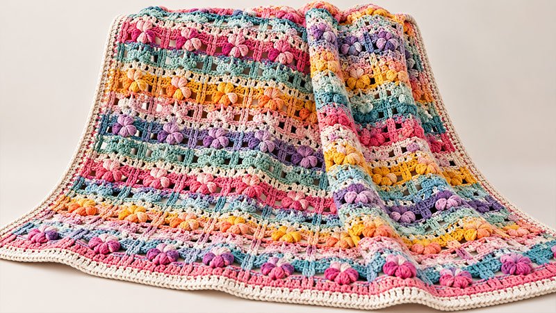 Boxy Blooms Blanket
