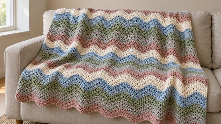 Crochet Simple Ripple Blanket