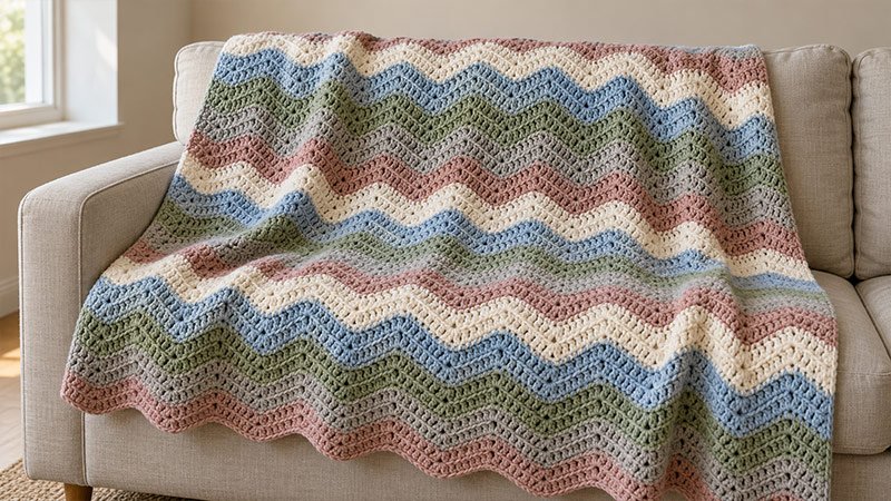 Crochet Simple Ripple Blanket