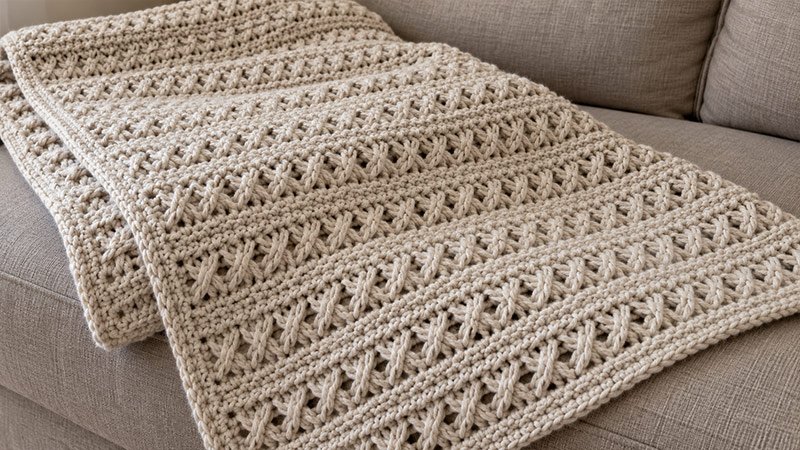 Crossed Double Crochet Throw