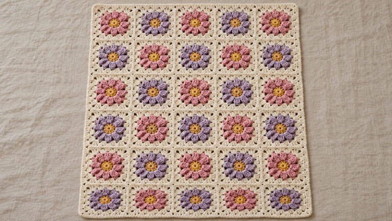 Flower Granny Square Blanket