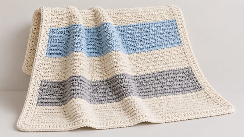 Gentle Comfort Ribbed Throw Blanket