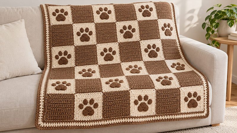 Paw Print Blanket