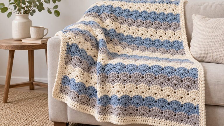 Shell Stitch Crochet Blanket