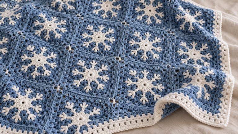 Snowflake Granny Square Blanket