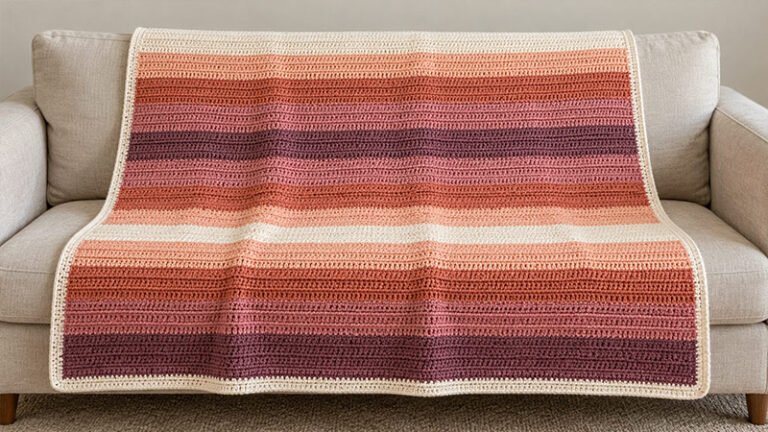 Sunset Stripes Crochet Blanket