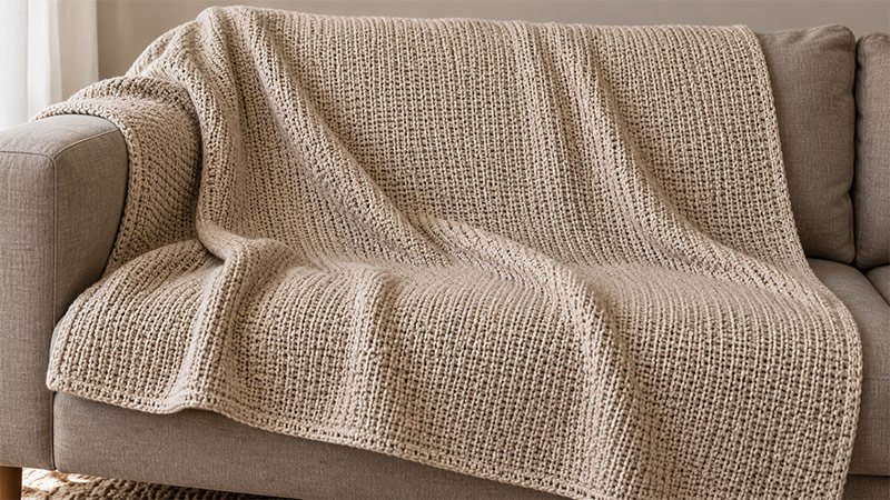 Tunisian Simple Stitch Throw