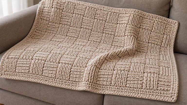 basketweave throw blanket